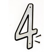 HY-KO 4In Reflective Plastic Number 4, 10PK A30604
